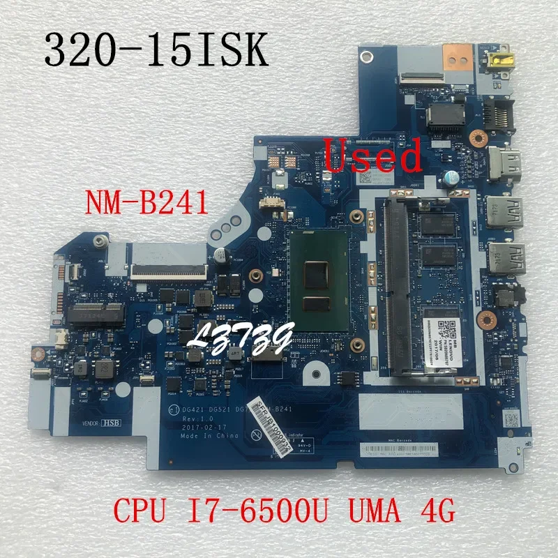 NM-B241 для Lenovo ideapad 320-15ISK, материнская плата для ноутбука, процессор I7-6500U UMA, 4 ГБ FRU 5B20N86797, 100% протестировано, ОК
NM-B241 для Lenovo ideapad 320-15ISK, материнская плата для ноутбука, процессор I7-6500U UMA, 4 ГБ FRU 5B20N86797, 100% протестировано, ОК