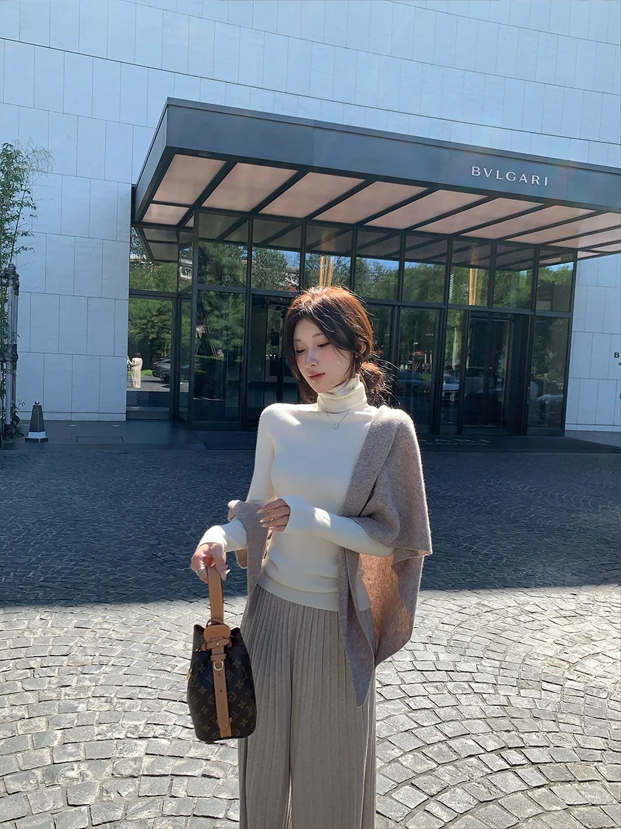 Achi Women's Knitted Wool Blend Base irt f High Ne Sl Polyester Nylon Blend Soft Long Sve Faionable Top
Achi Women's Knitted Wool Blend Base irt f High Ne Sl Polyester Nylon Blend Soft Long Sve Faionable Top