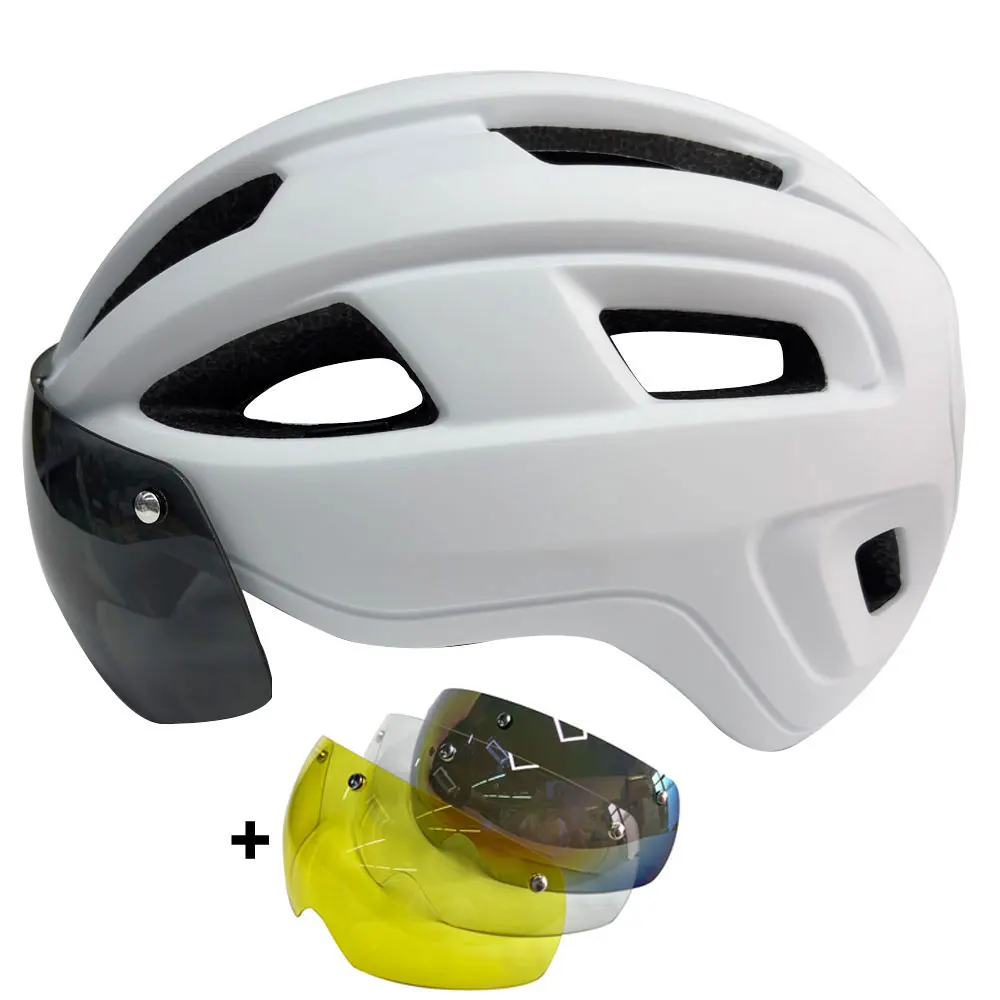 Lightweight Adjustable Bike Helmet for Adults Magnetic Buckle Bike Accessories for Adults Mountain Biking PC Shell with 4 Lenses
Lightweight Adjustable Bike Helmet for Adults Magnetic Buckle Bike Accessories for Adults Mountain Biking PC Shell with 4 Lenses