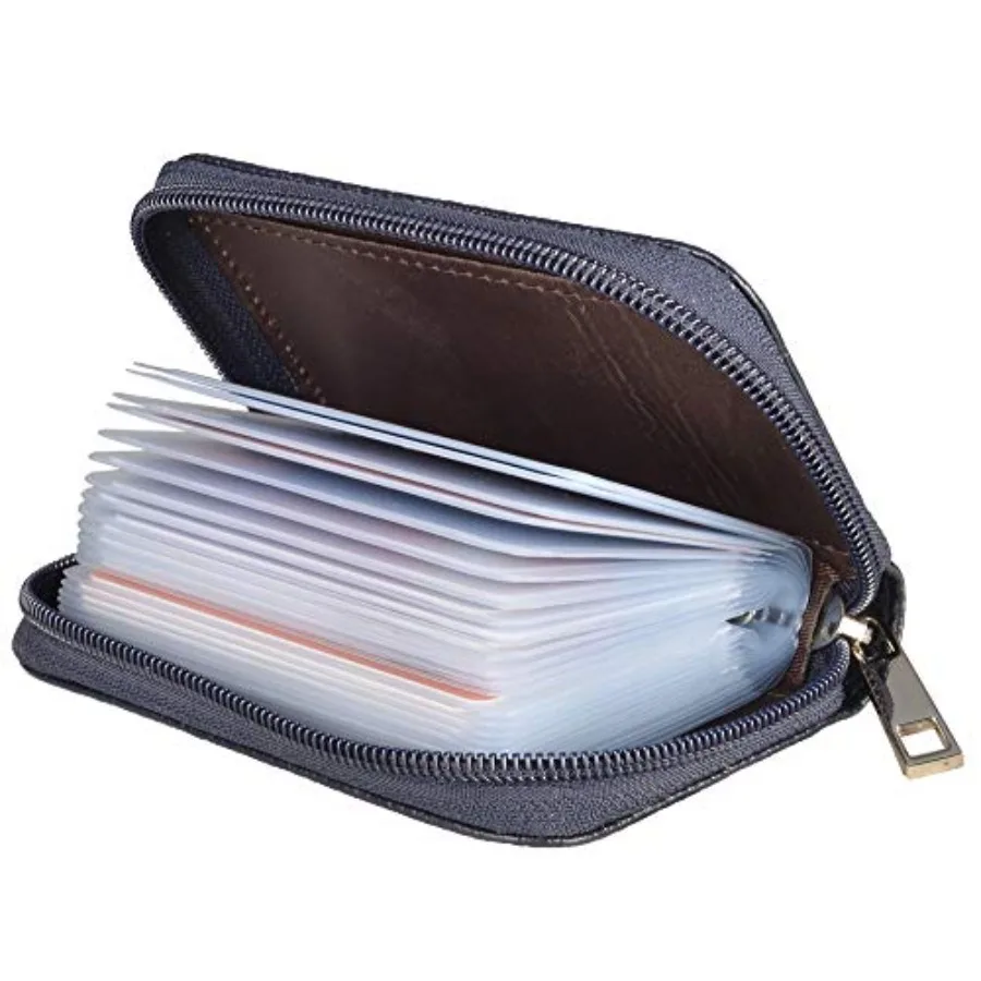 Genuine Leather Cit Card Holder Zipper Wallet With 26 Card Slots
Genuine Leather Cit Card Holder Zipper Wallet With 26 Card Slots