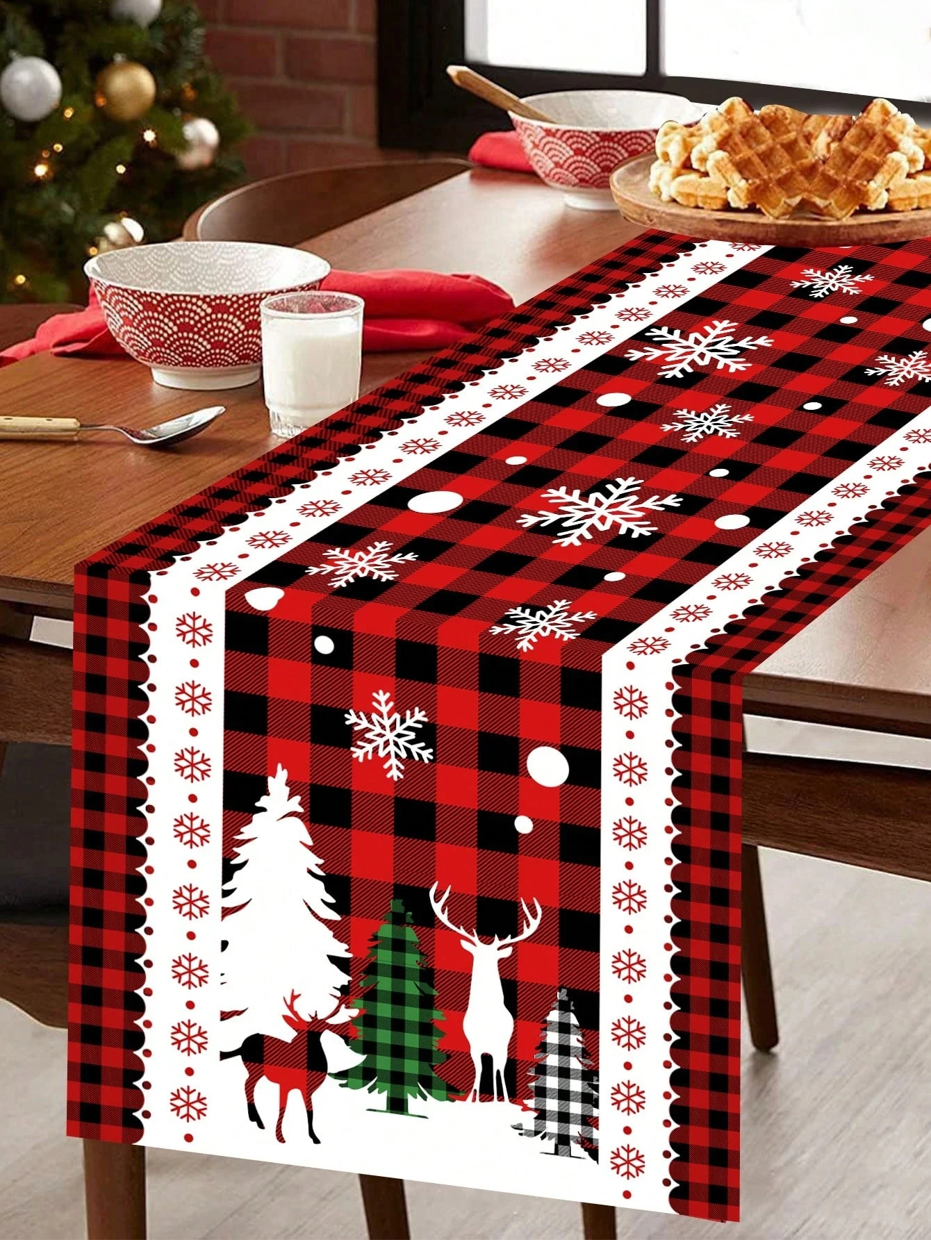 JIT 1 Christmas Themed Plaid Table Runner Red Black White Pattern Ideal For Holiday Party Table Decoration High Quality Crafted
JIT 1 Christmas Themed Plaid Table Runner Red Black White Pattern Ideal For Holiday Party Table Decoration High Quality Crafted
