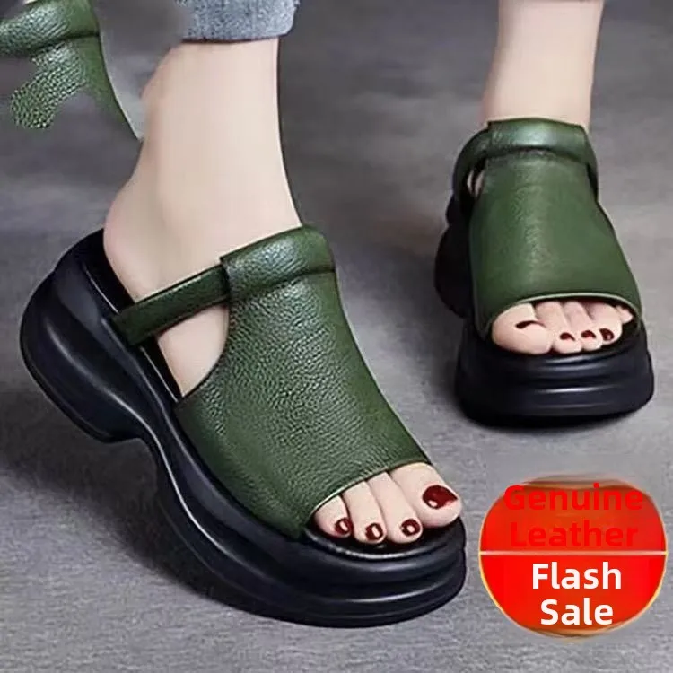 Тапочки на каблуке, женская летняя уличная одежда, повседневные сандалии из воловьей кожи на платформе и среднем каблуке, сандалии на плоской подошве для среднего возраста и...
Тапочки на каблуке, женская летняя уличная одежда, повседневные сандалии из воловьей кожи на платформе и среднем каблуке, сандалии на плоской подошве для среднего возраста и...