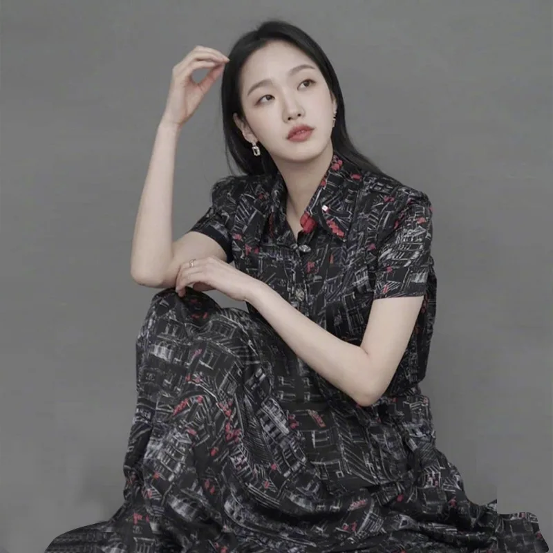 2025 Summer New Women Turn-Down Collar Dress Fashion Short With Sashes Dress
2025 Summer New Women Turn-Down Collar Dress Fashion Short With Sashes Dress