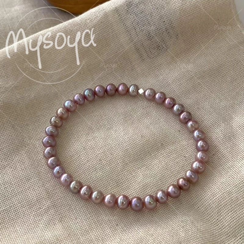 Элегантный браслет MYSOYA из пресноводного жемчуга 5-6 мм, фиолетовый, в подарочной коробке, для него/нее, на день рождения/свадьбу/к Дню матери, A0144
Элегантный браслет MYSOYA из пресноводного жемчуга 5-6 мм, фиолетовый, в подарочной коробке, для него/нее, на день рождения/свадьбу/к Дню матери, A0144