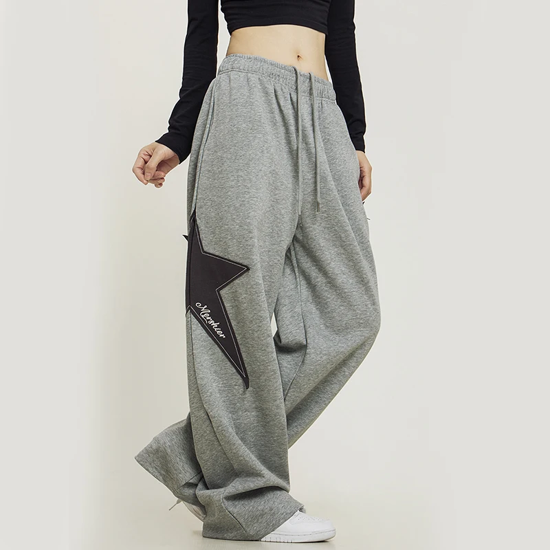 Harajuku Star Printing Jogging Sweatpants Women Vintage Streetwear Patchwork Wide Leg Trousers Hip Hop Loose Straight Pants
Harajuku Star Printing Jogging Sweatpants Women Vintage Streetwear Patchwork Wide Leg Trousers Hip Hop Loose Straight Pants