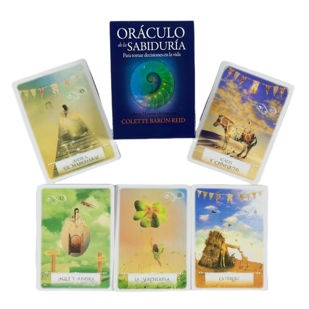 Wisdom of the Oracle Pocket 52 Pcs Divination Cards 10.5*7.5cm Spanish Oracle Deck for Spiritual Growth Fortune Telling
Wisdom of the Oracle Pocket 52 Pcs Divination Cards 10.5*7.5cm Spanish Oracle Deck for Spiritual Growth Fortune Telling
