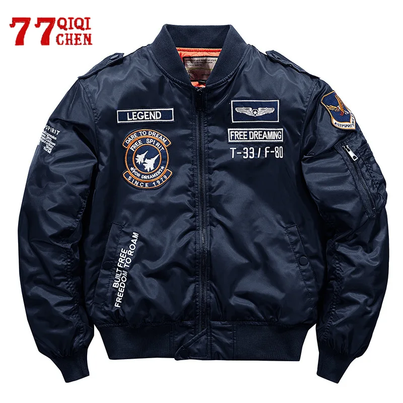 Winter Bomber Jackets Men Letter Pattern Patchwork Thicken Baseball Air Force Jacket Big Pocket Waterproof Thin Coat Army Green
Winter Bomber Jackets Men Letter Pattern Patchwork Thicken Baseball Air Force Jacket Big Pocket Waterproof Thin Coat Army Green