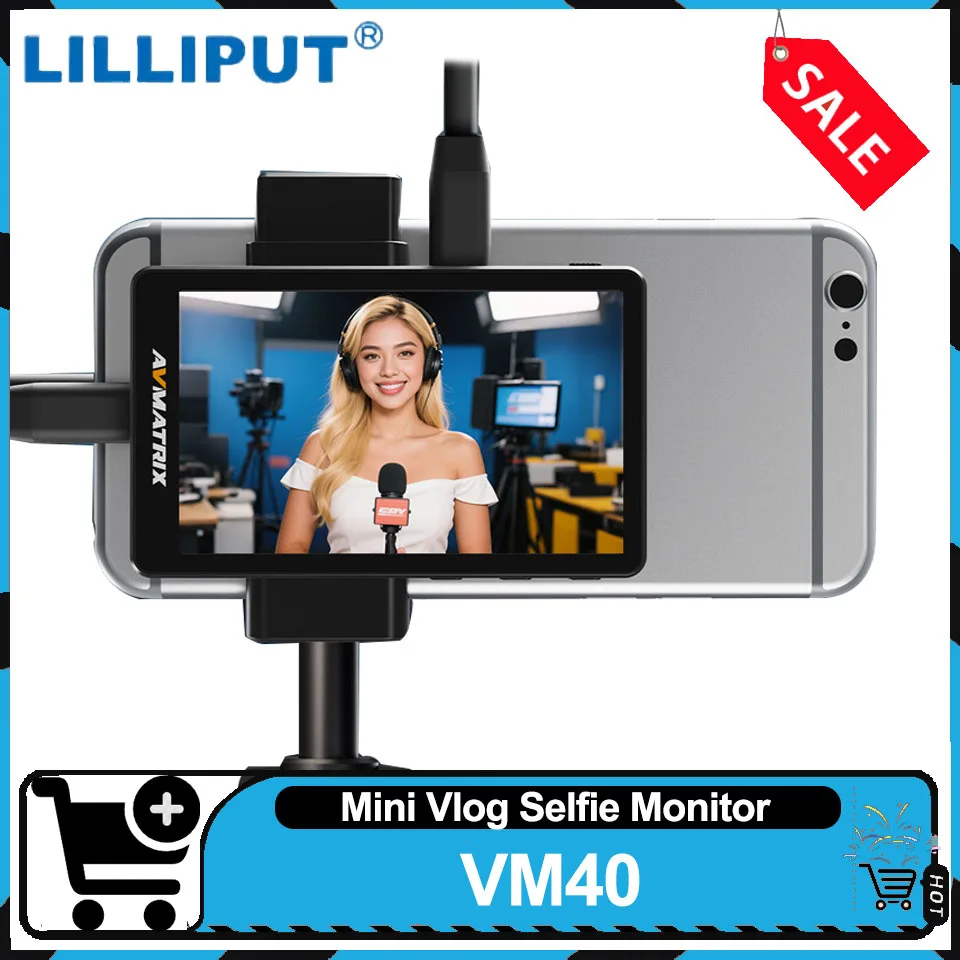 LILLIPUT AVMATRIX VM40 Vlog Selfie Monitor Phone Selfie Monitor Screen 3.97Inch Real-Time Monitoring Perfect for Solo Vlogging
LILLIPUT AVMATRIX VM40 Vlog Selfie Monitor Phone Selfie Monitor Screen 3.97Inch Real-Time Monitoring Perfect for Solo Vlogging