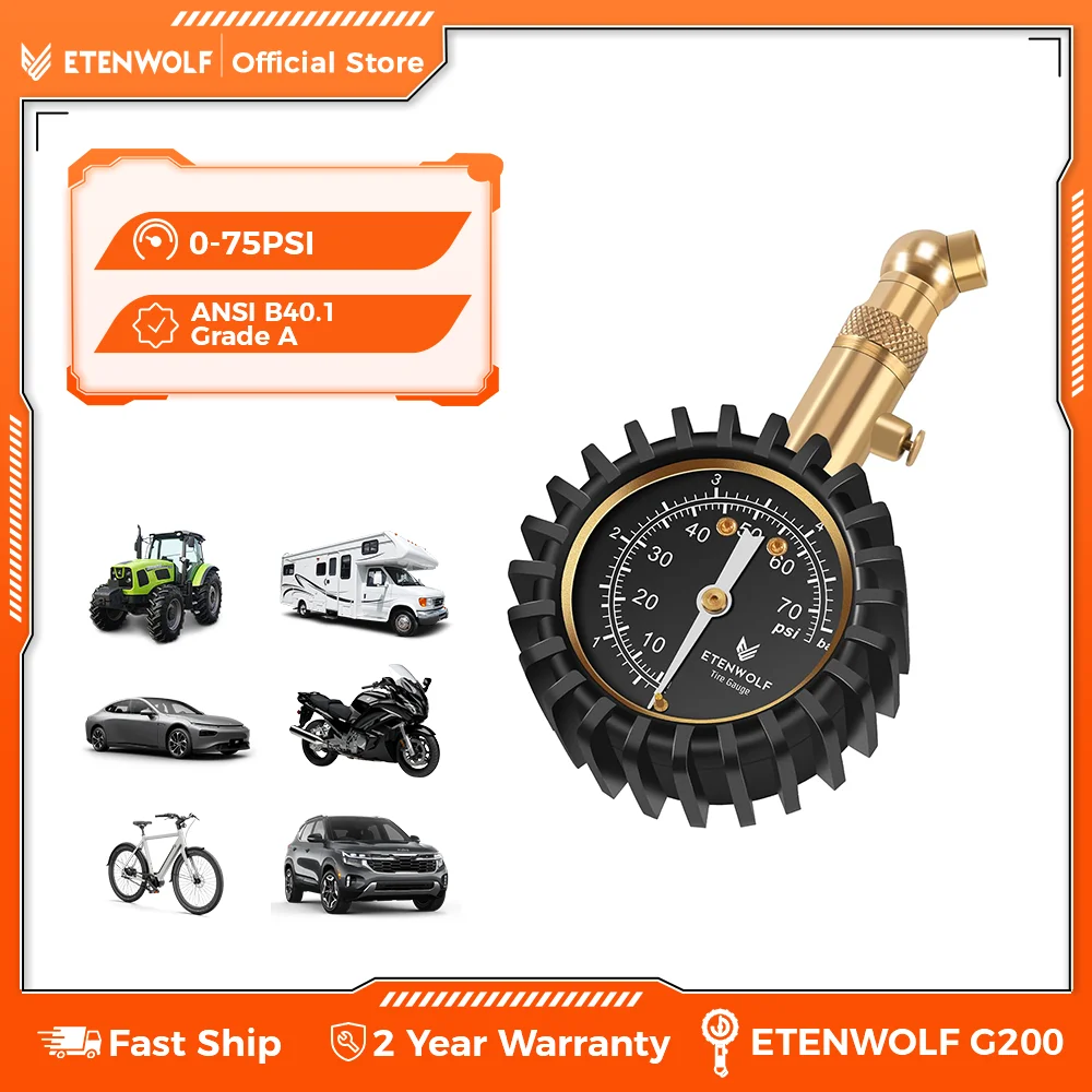 ETENWOLF G200 Манометр для автомобилей 75 PSI Манометр воздуха с большим светящимся циферблатом Манометр для шин Автомобильные аксессуары
ETENWOLF G200 Манометр для автомобилей 75 PSI Манометр воздуха с большим светящимся циферблатом Манометр для шин Автомобильные аксессуары