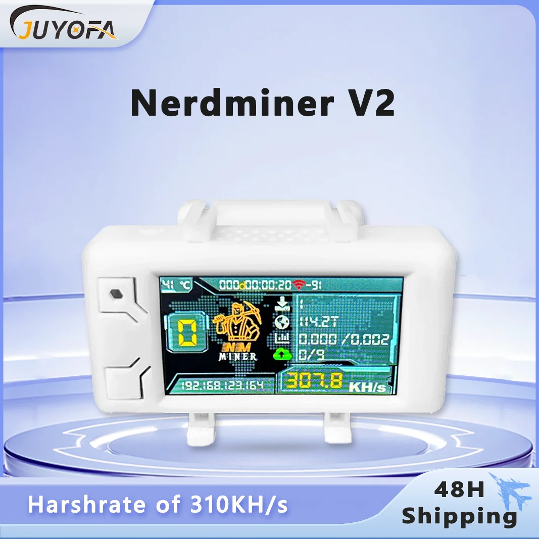NMMiner Win BTC Crypto Solo Lottery Nerd Miner V2 307KH/s ESP32 Heltec Vision Master T190 с белым корпусом WiFi BLE Connection
NMMiner Win BTC Crypto Solo Lottery Nerd Miner V2 307KH/s ESP32 Heltec Vision Master T190 с белым корпусом WiFi BLE Connection