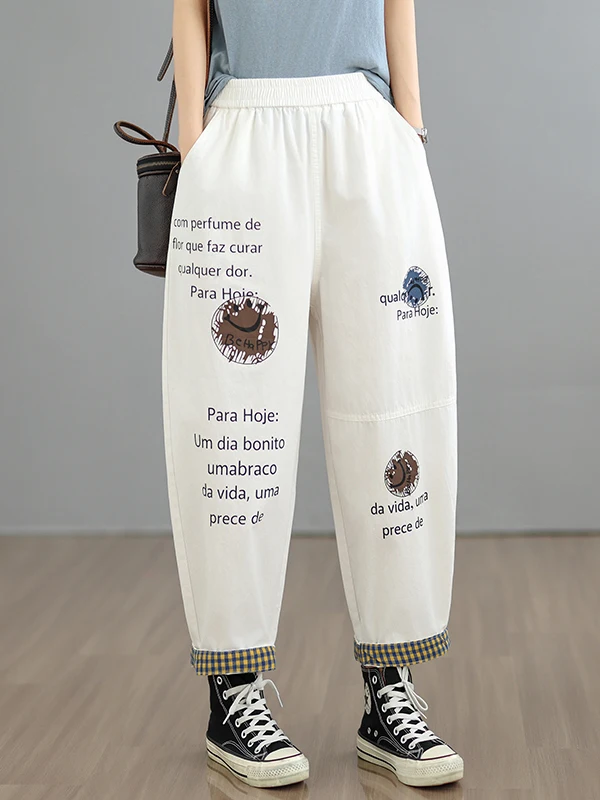 Casual Fashionable Large Size Cartoon Letter Print Harlan Pants Loose Fit Comfortable Breathable Cotton Ladies Trousers
Casual Fashionable Large Size Cartoon Letter Print Harlan Pants Loose Fit Comfortable Breathable Cotton Ladies Trousers