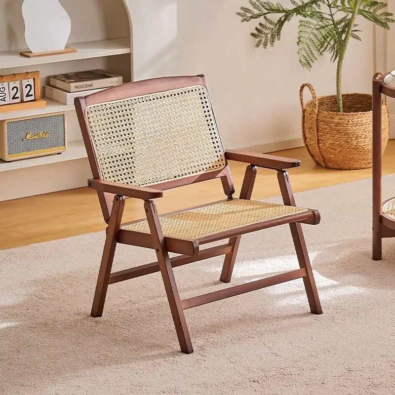 Foldable chair wabi-sabi wind rattan Nordic modern backrest home portable
Foldable chair wabi-sabi wind rattan Nordic modern backrest home portable