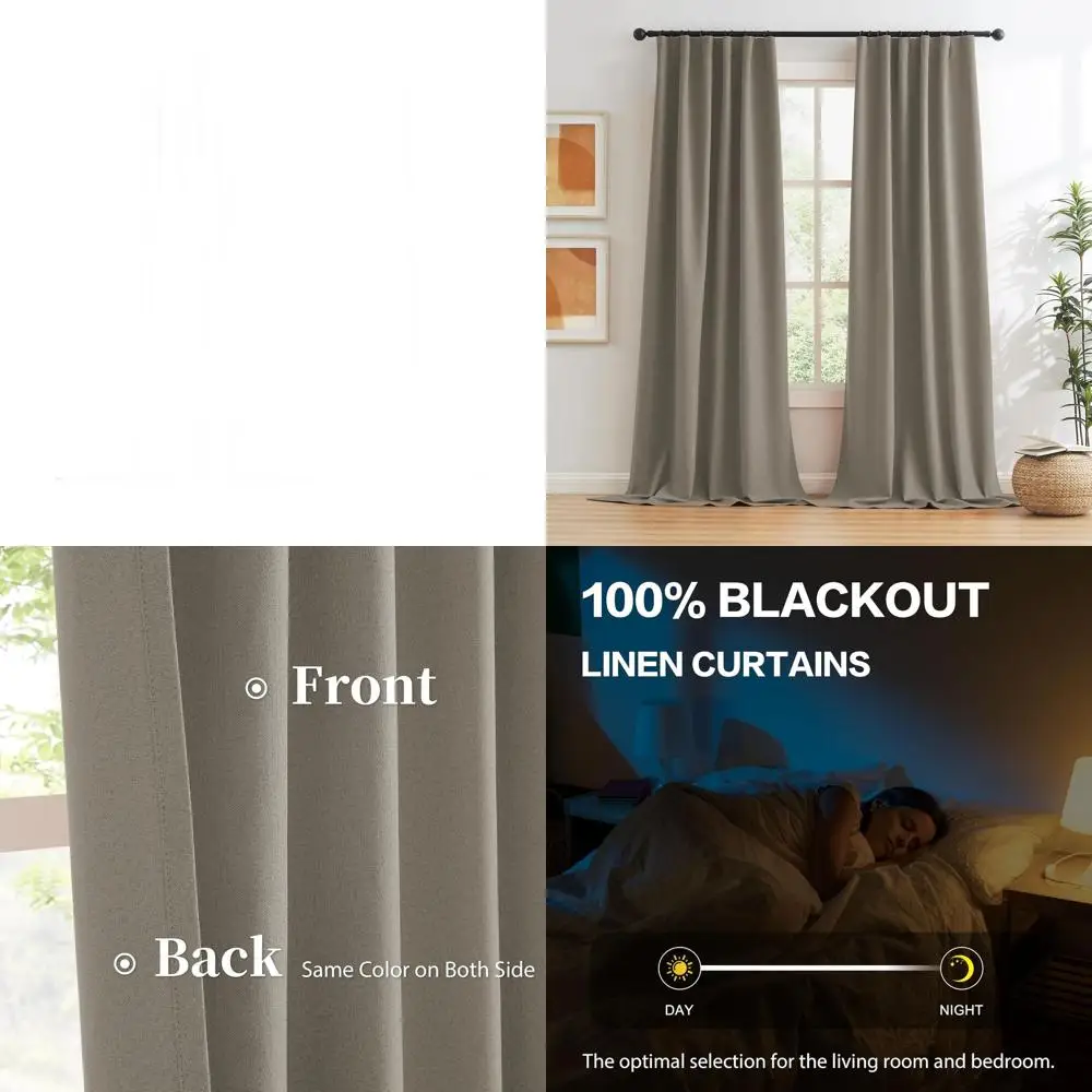 High Ceiling Living Room Curtains: 132 Taupe Pleated 2-Panel Set with Back Tab and Rod Pocket
High Ceiling Living Room Curtains: 132 Taupe Pleated 2-Panel Set with Back Tab and Rod Pocket