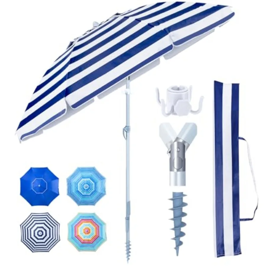 Tempera Heavy Duty High Wind Beach Umbrella with Sand Anchor and Carry Bag Patio Outdoor Umbrella with Aluminum Frame and Push
Tempera Heavy Duty High Wind Beach Umbrella with Sand Anchor and Carry Bag Patio Outdoor Umbrella with Aluminum Frame and Push