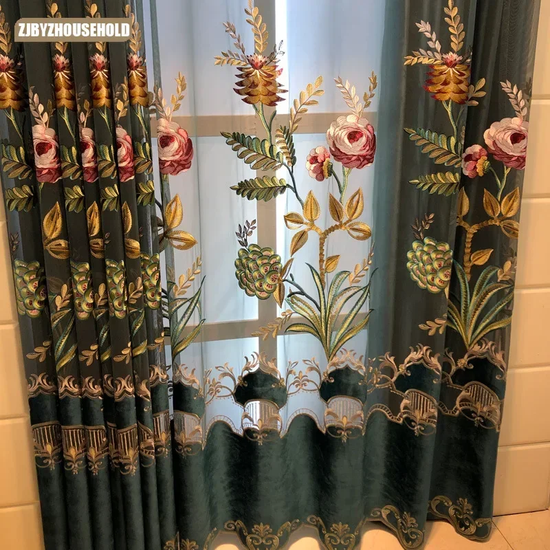 American Tulle Curtains Yarn Embroidery Curtains for Living Room and Bedroom Light Luxury Sheer Yarn Dark Green New
American Tulle Curtains Yarn Embroidery Curtains for Living Room and Bedroom Light Luxury Sheer Yarn Dark Green New
