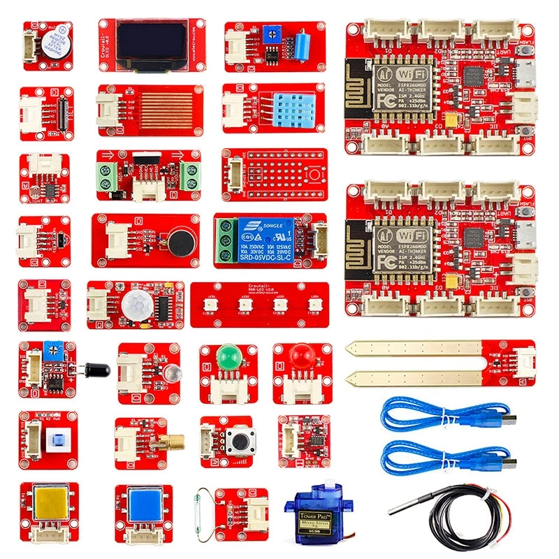 Комплект Elecrow ESP8266 NodeMCU IOT для самостоятельного домашнего использования, беспроводной модуль Wi-Fi esp8266 с 27 видами интерфейса Crowtail
Комплект Elecrow ESP8266 NodeMCU IOT для самостоятельного домашнего использования, беспроводной модуль Wi-Fi esp8266 с 27 видами интерфейса Crowtail