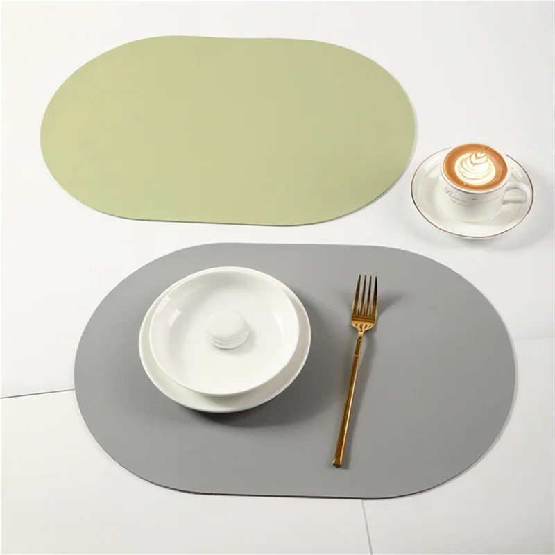 1PCS 30*45CM Solid Color PU Oval Leather Placemat Thermal Insulation Mat Dining Table French Retro Pet Cat Placemat
1PCS 30*45CM Solid Color PU Oval Leather Placemat Thermal Insulation Mat Dining Table French Retro Pet Cat Placemat