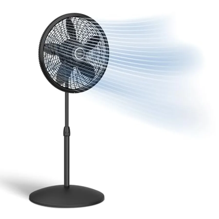 Pedestal Fan Oscillating Fan for Bedroom with Adjustable Height and 3 Cooling Speeds Portable 18" Black 1827
Pedestal Fan Oscillating Fan for Bedroom with Adjustable Height and 3 Cooling Speeds Portable 18" Black 1827