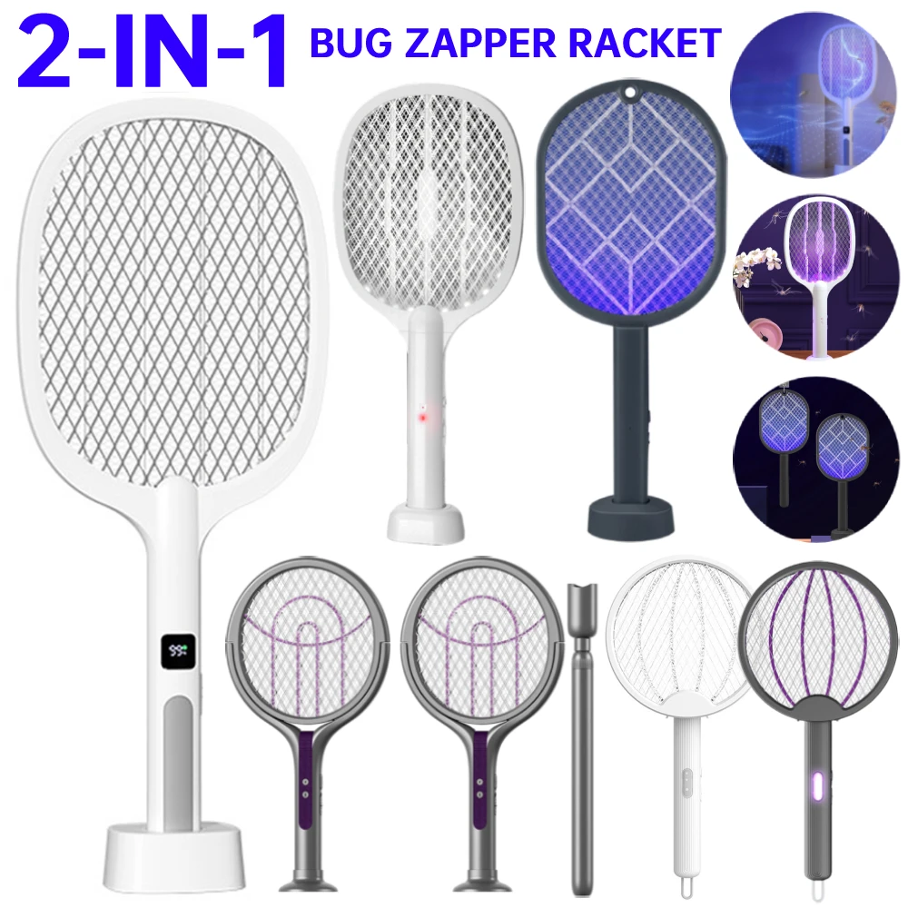 Electric Fly Swatter Rechargeable Mosquito Killer Lamp Bug Zapper Racket Anti Mosquito Swatter Fly Trap Lamp for Indoor Outdoor
Electric Fly Swatter Rechargeable Mosquito Killer Lamp Bug Zapper Racket Anti Mosquito Swatter Fly Trap Lamp for Indoor Outdoor
