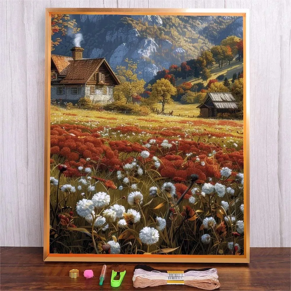 Printed Fabric Cotton Thread Embroidery DIY Handmade Needlework Mountain Landscape Cross Stitch For Living Room Home Decoration
Printed Fabric Cotton Thread Embroidery DIY Handmade Needlework Mountain Landscape Cross Stitch For Living Room Home Decoration