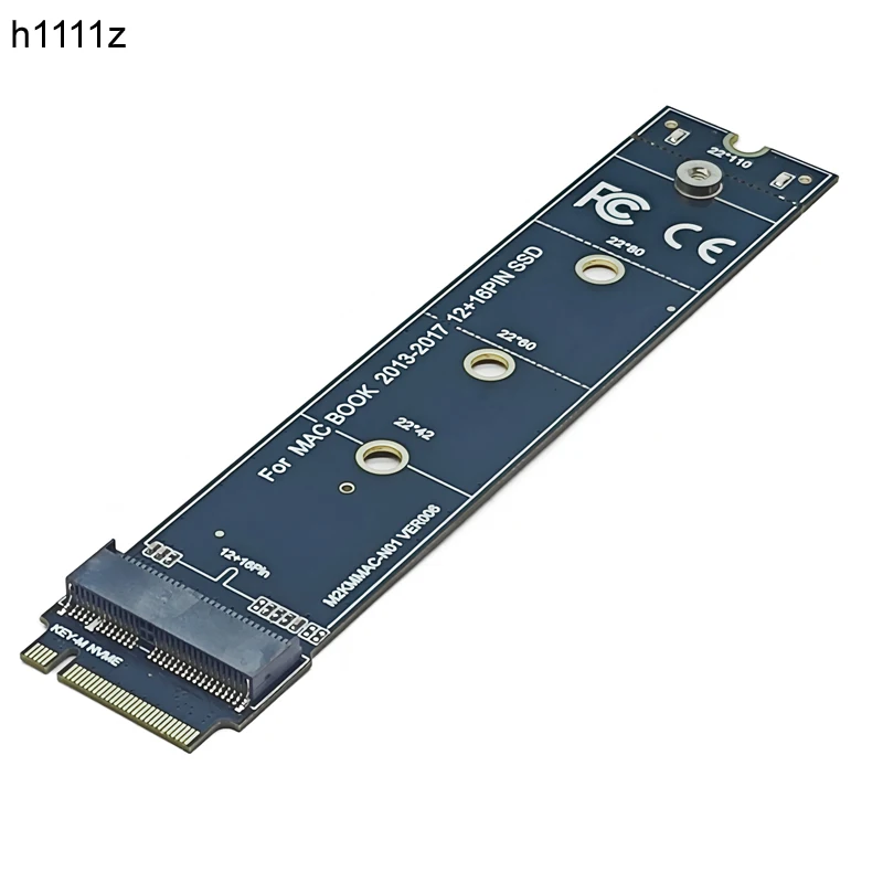 For Macbook SSD Converter For Macbook 2013 2014 2015 2017 A1465 A1466 12+6Pin SSD to M2 KEY-M NVME Riser Card Adapter 22110 Size
For Macbook SSD Converter For Macbook 2013 2014 2015 2017 A1465 A1466 12+6Pin SSD to M2 KEY-M NVME Riser Card Adapter 22110 Size