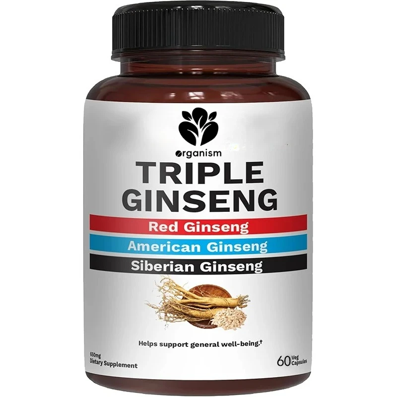 Triple Ginseng 650mg | An effective combination of 60 ginseng pills, non GMO, designed to optimize absorption, gentle,
Triple Ginseng 650mg | An effective combination of 60 ginseng pills, non GMO, designed to optimize absorption, gentle,