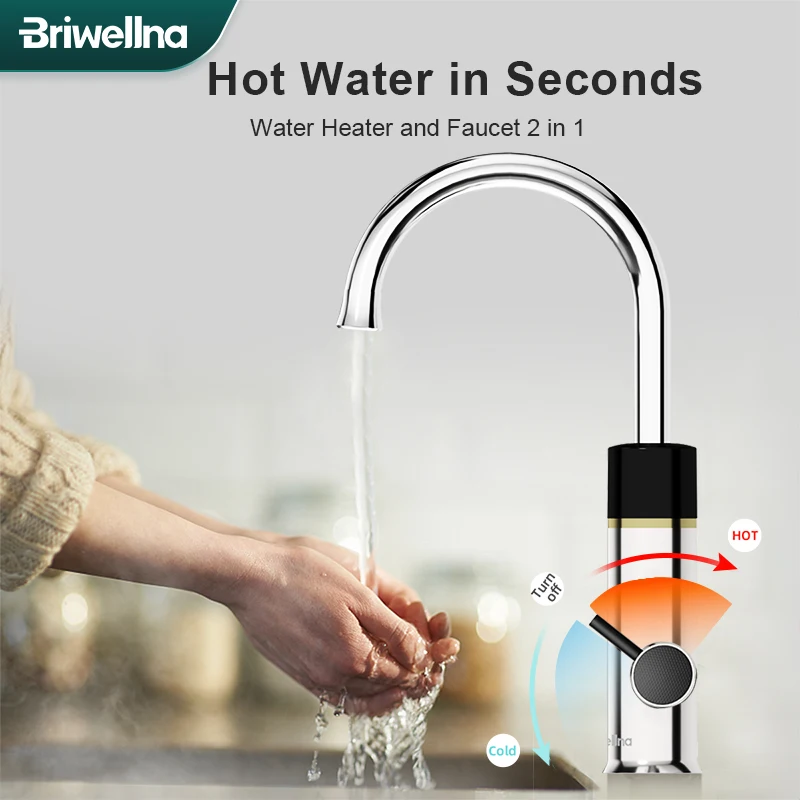 Briwellna 220V Electric Faucet Stainless Steel Heating Tap Instant Hot Water Kitchen Faucet With Digital Display Water Heater
Briwellna 220V Electric Faucet Stainless Steel Heating Tap Instant Hot Water Kitchen Faucet With Digital Display Water Heater