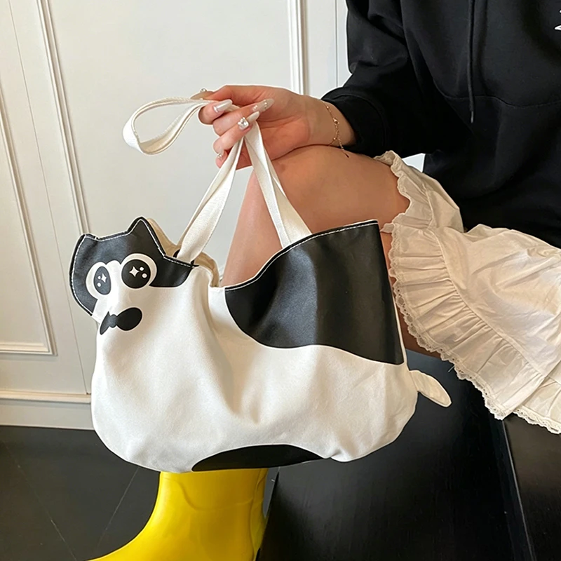 Creative Cute Cat Tote,cartoon Animal Shape Color Blocking Handbag,Large Capacity Lightweight Casual Women Shopping Shoulder Bag
Creative Cute Cat Tote,cartoon Animal Shape Color Blocking Handbag,Large Capacity Lightweight Casual Women Shopping Shoulder Bag