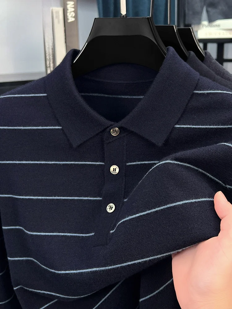 Мужская футболка из шерсти ягненка с длинным рукавом, вязаная, приятная к телу, базовый слой, модный городской стиль, осенняя новинка
Мужская футболка из шерсти ягненка с длинным рукавом, вязаная, приятная к телу, базовый слой, модный городской стиль, осенняя новинка