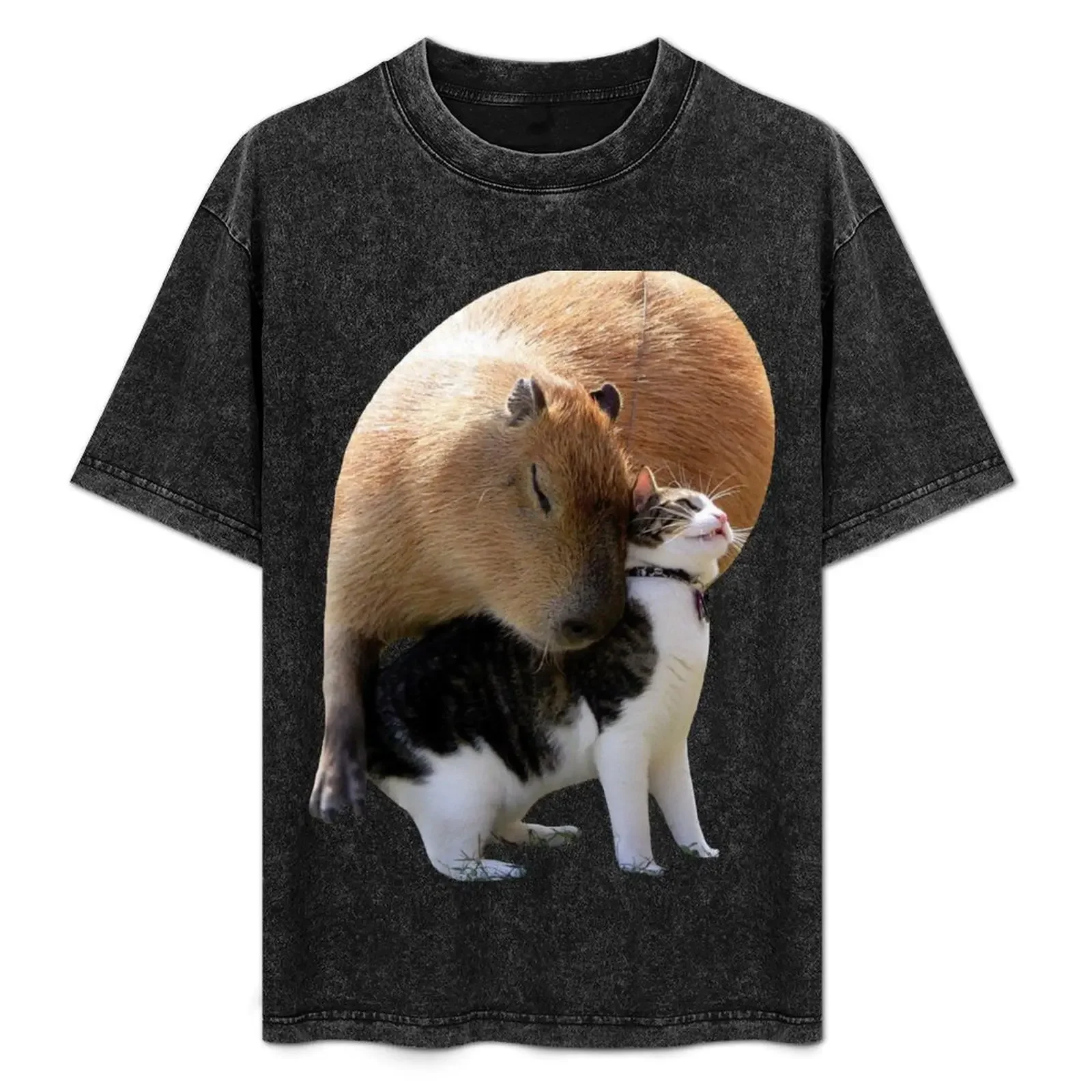 Capybara & Cat T-Shirt vintage graphic tee customizeds T-shirts oversize quick drying clothing for men 
Capybara & Cat T-Shirt vintage graphic tee customizeds T-shirts oversize quick drying clothing for men