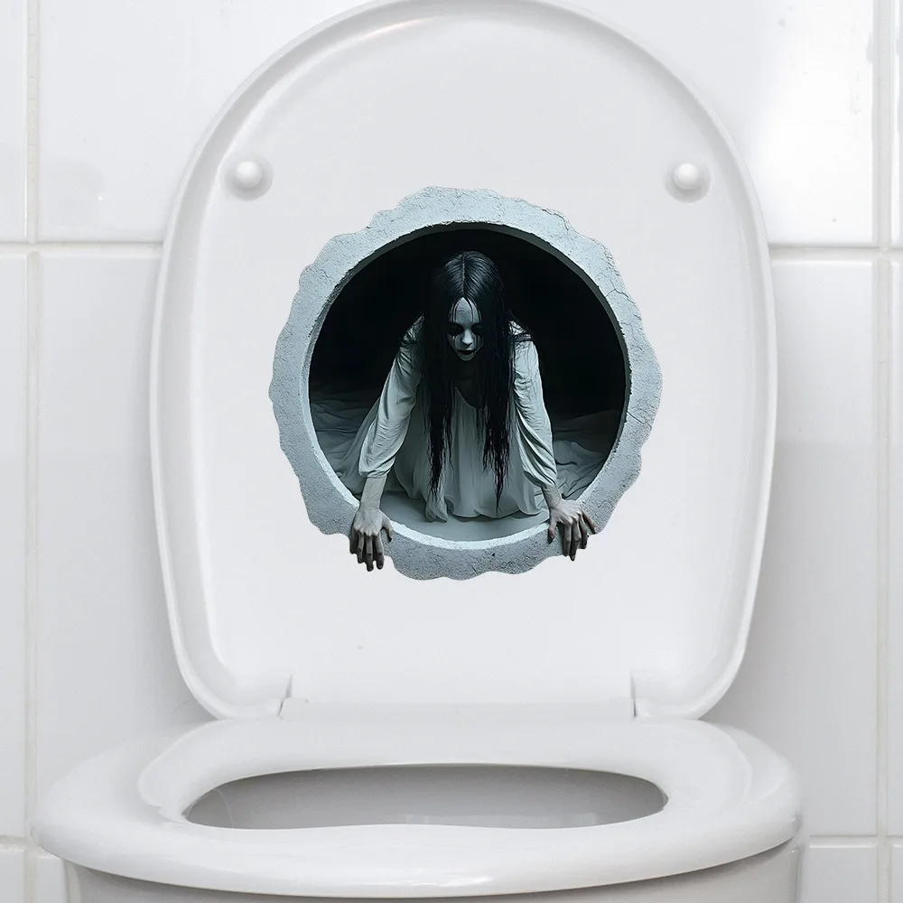 Halloween Horror Female Ghost Breaks Through The Wall, Crawls Out of The Toilet, Sticks Home Decoration Wall Stickers
Halloween Horror Female Ghost Breaks Through The Wall, Crawls Out of The Toilet, Sticks Home Decoration Wall Stickers