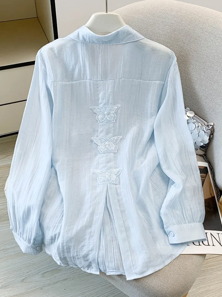 Summer Thin Loose Linen Print Sun Protection Shirt Women's Ice Silk Top Korean Style Commute Fashion Breathable
Summer Thin Loose Linen Print Sun Protection Shirt Women's Ice Silk Top Korean Style Commute Fashion Breathable