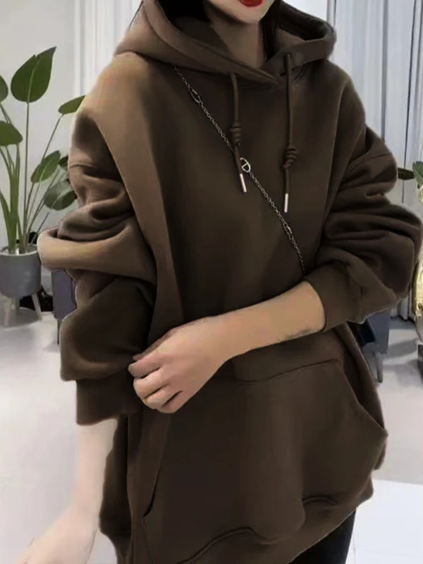 Autumn Winter Thickened Fleece Hoodie Women's Hiphop Large Size American Style Couple's Jacket Ins Pure Color Versatile
Autumn Winter Thickened Fleece Hoodie Women's Hiphop Large Size American Style Couple's Jacket Ins Pure Color Versatile