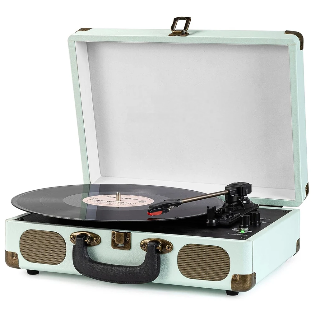 Vintage Portable Suitcase Turntable Vinyl Record Player 3 Speed Retro LP Record Player
Vintage Portable Suitcase Turntable Vinyl Record Player 3 Speed Retro LP Record Player