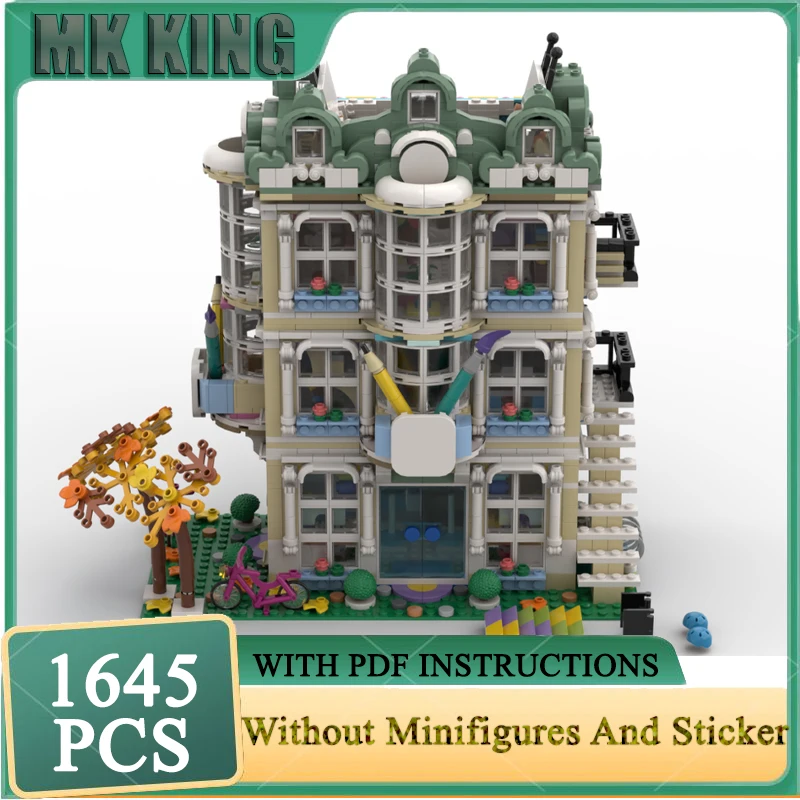 City Street View Moc Building Block Art School Corner Model Technology Brick DIY Assembly ModularToy For Construction Gifts
City Street View Moc Building Block Art School Corner Model Technology Brick DIY Assembly ModularToy For Construction Gifts