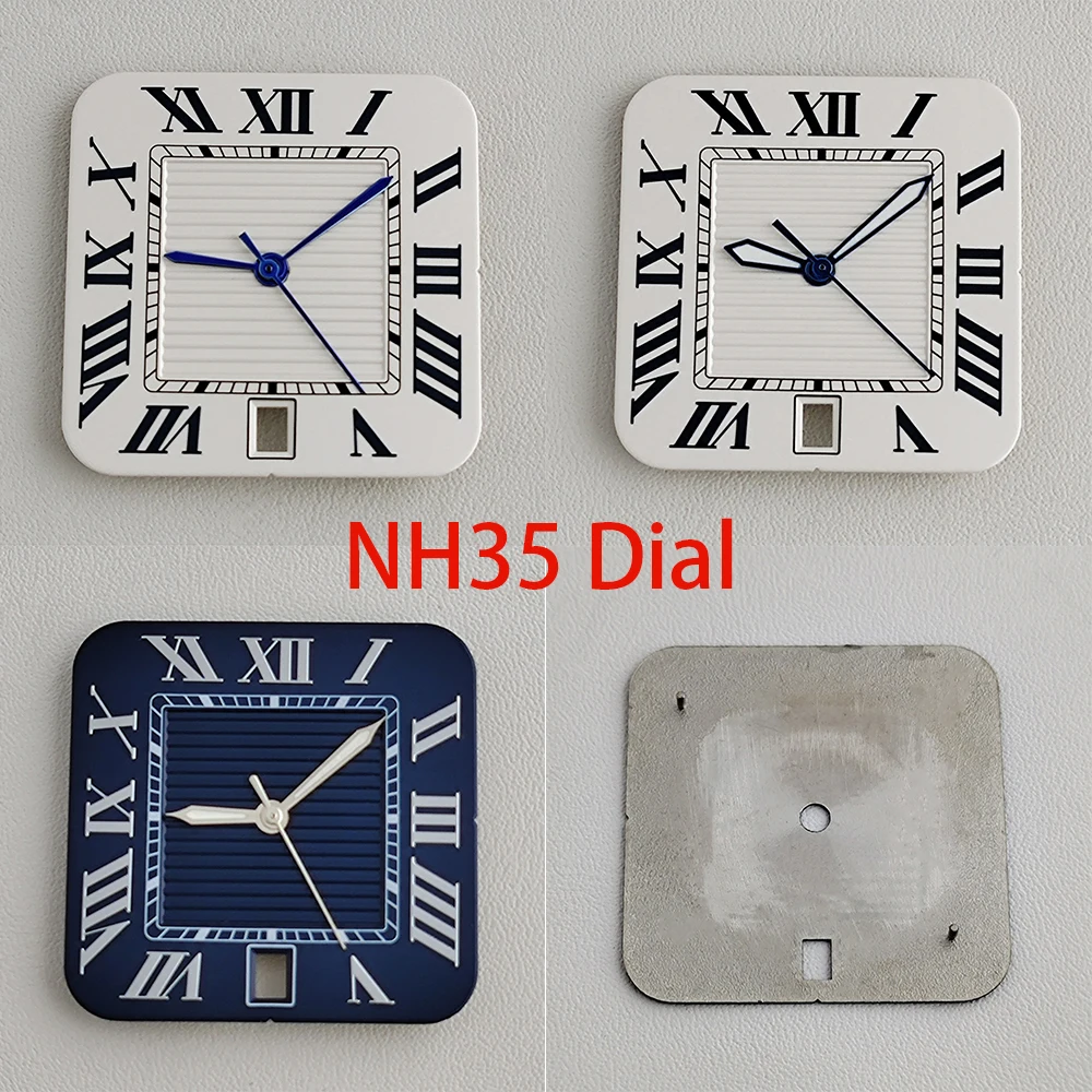 NH35 square 6o'clock with date window Roman new center stripe dial suitable for folding buckle square case
NH35 square 6o'clock with date window Roman new center stripe dial suitable for folding buckle square case