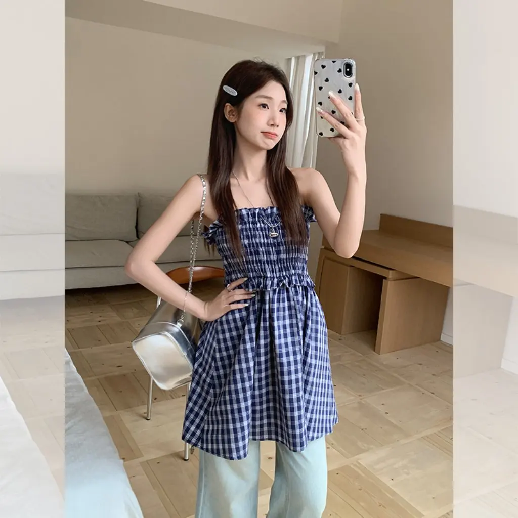 Women's Plaid Skirt Elastic Waist Wooden Ear Edge Design Unique Slimming Versatile Mid-Length Summer New Over-the-Knee
Women's Plaid Skirt Elastic Waist Wooden Ear Edge Design Unique Slimming Versatile Mid-Length Summer New Over-the-Knee
