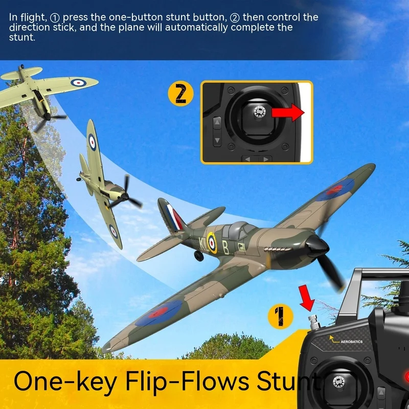 Volantex Spitfire Rc Airplane 2.4ghz Epp 400mm U-turn Aerobatic Wingspan 6-axis Gyro One-key Mini Rtf Model Kids Outdoor Gift
Volantex Spitfire Rc Airplane 2.4ghz Epp 400mm U-turn Aerobatic Wingspan 6-axis Gyro One-key Mini Rtf Model Kids Outdoor Gift