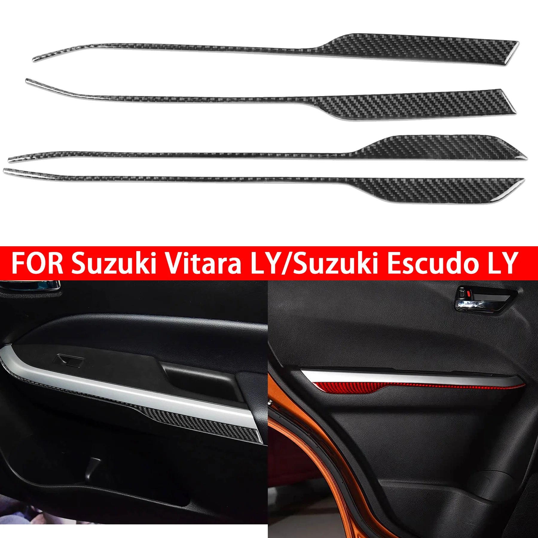 4Pcs Carbon Fiber Four Door Armrest Lower Decor Trim Strip Car Interior Accessories Stickers FOR Suzuki Vitara LY 2015-2024
4Pcs Carbon Fiber Four Door Armrest Lower Decor Trim Strip Car Interior Accessories Stickers FOR Suzuki Vitara LY 2015-2024