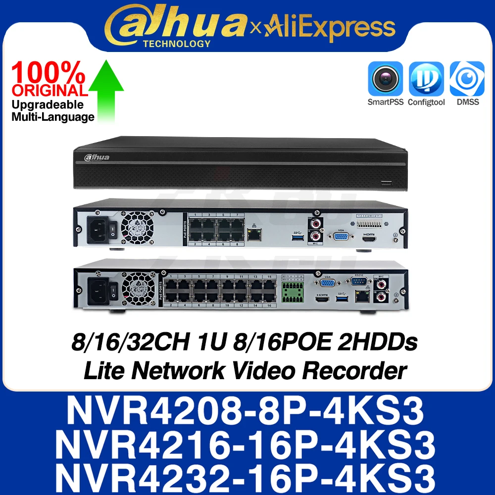 Dahua NVR4208-8P-4KS3 NVR4216-16P-4KS3 NVR4232-16P-4KS3 8/16/32CH 1U 8/16PoE 2HDD Lite Сетевой видеорегистратор AI от NVR SMDPlus
Dahua NVR4208-8P-4KS3 NVR4216-16P-4KS3 NVR4232-16P-4KS3 8/16/32CH 1U 8/16PoE 2HDD Lite Сетевой видеорегистратор AI от NVR SMDPlus