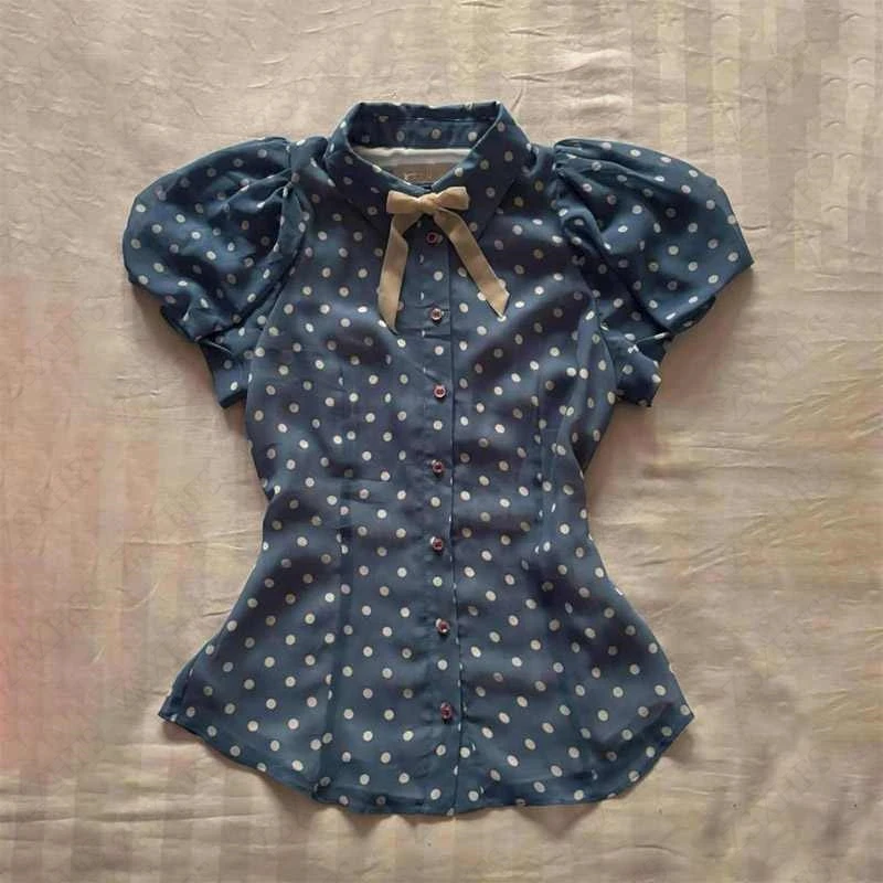 Sweet Girl Crop Top Women's Gyaru T Shirt Vintage polka dot Bow High collar Top Kawaii Aesthetic Camis Femme Graphic Casual Tees
Sweet Girl Crop Top Women's Gyaru T Shirt Vintage polka dot Bow High collar Top Kawaii Aesthetic Camis Femme Graphic Casual Tees