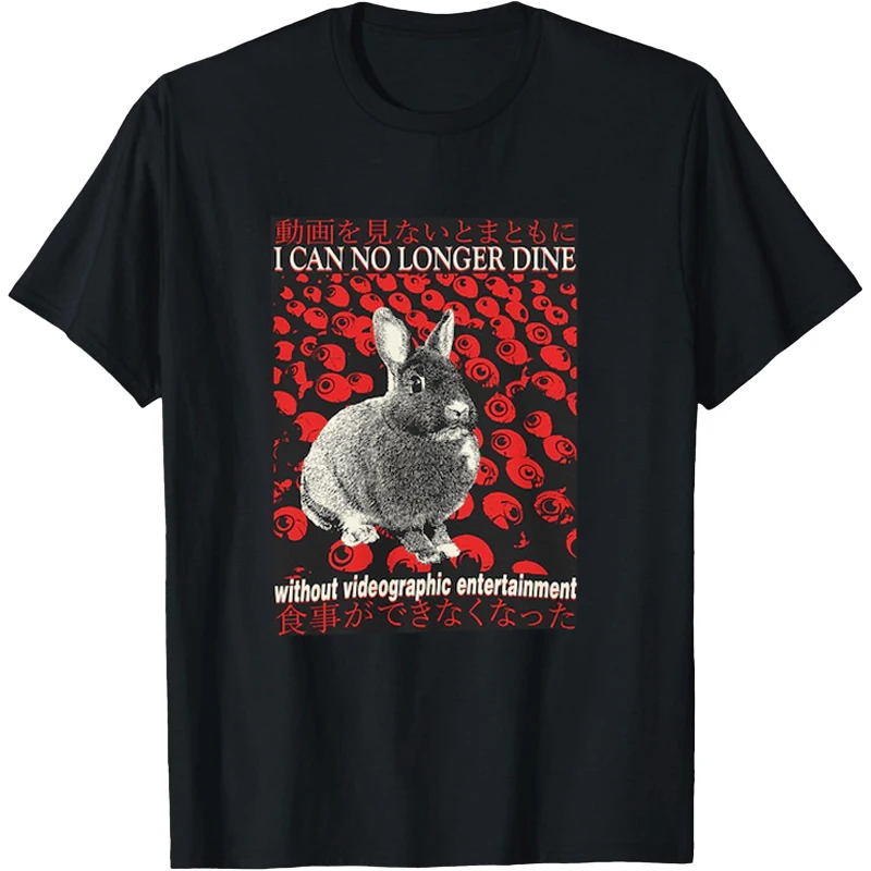 I Can No Longer Dine Rabbit Vintage Japanese T-Shirt Funny Graphic T Shirts С Принтом Rabbit Shirtings Male Мужская Shirt
I Can No Longer Dine Rabbit Vintage Japanese T-Shirt Funny Graphic T Shirts С Принтом Rabbit Shirtings Male Мужская Shirt