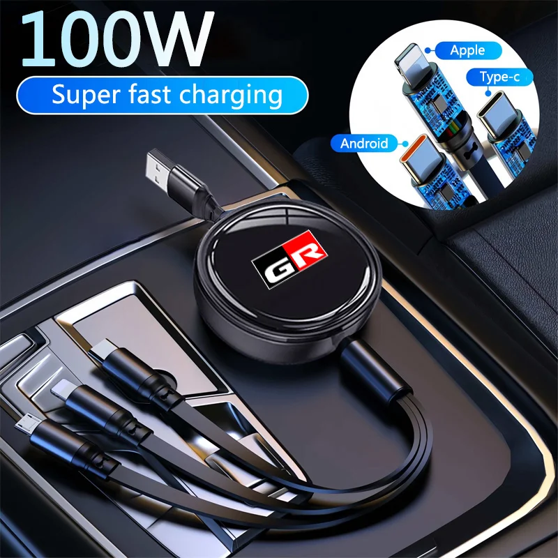 Car Interior Phone Charging Cable 3 In 1 Data For Toyota Crown GR GAZOO RACING RAV4 GR Sport TRD Corolla Yaris Aygo Prius Auris
Car Interior Phone Charging Cable 3 In 1 Data For Toyota Crown GR GAZOO RACING RAV4 GR Sport TRD Corolla Yaris Aygo Prius Auris