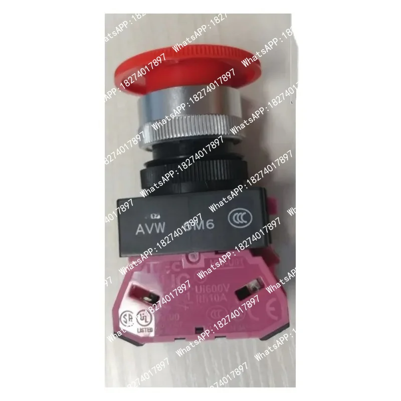 Emergency stop button switch AVW401R 1 normally closed opening 22mm
Emergency stop button switch AVW401R 1 normally closed opening 22mm