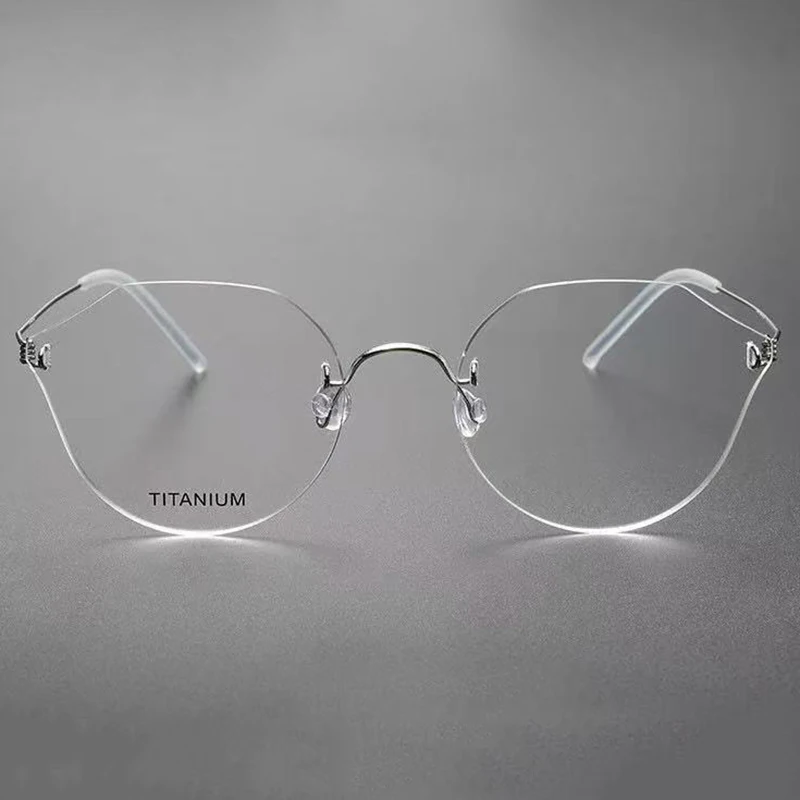 Rimless Glasses Frame Ultra Light Teardrop-shaped Spectacles Titanium Eyeglasses Screwless Eyewear 2375 Women Men Glasses Frames
Rimless Glasses Frame Ultra Light Teardrop-shaped Spectacles Titanium Eyeglasses Screwless Eyewear 2375 Women Men Glasses Frames