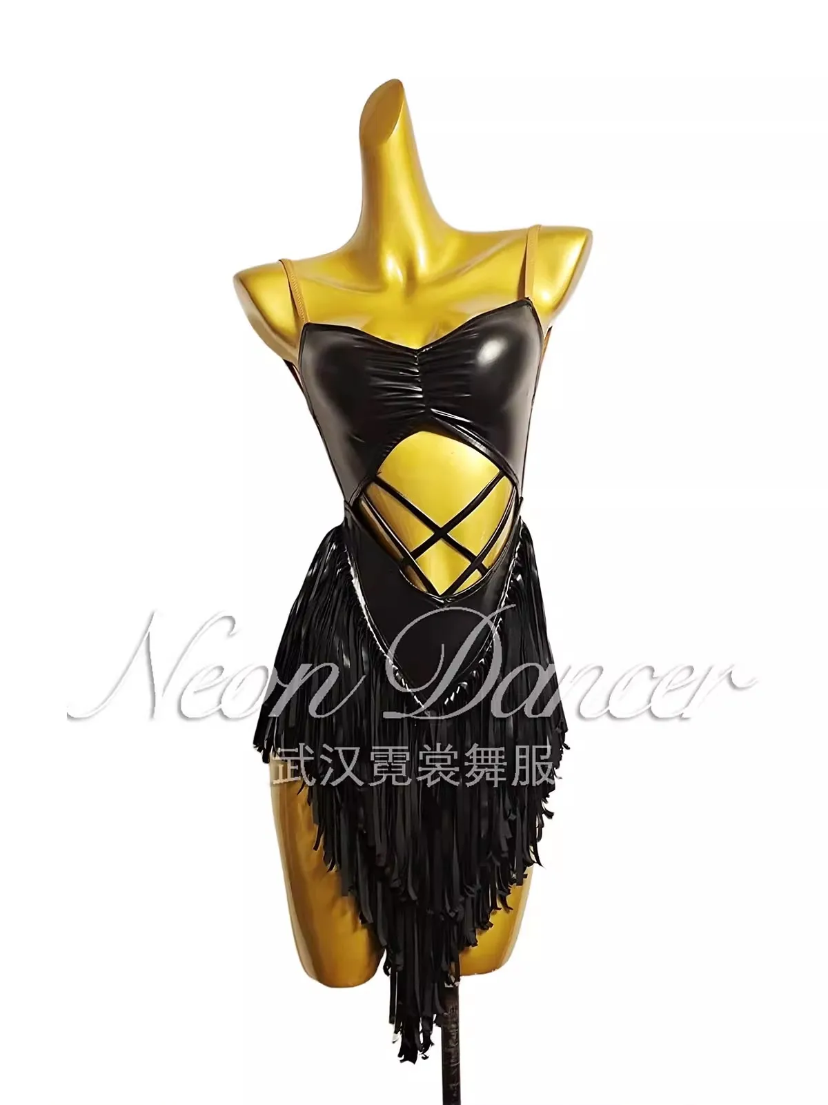 Neondancer New Women's Latin Dance Clothing, Suspender Faux Leather Tassel Dress, Latin Training Clothing
Neondancer New Women's Latin Dance Clothing, Suspender Faux Leather Tassel Dress, Latin Training Clothing