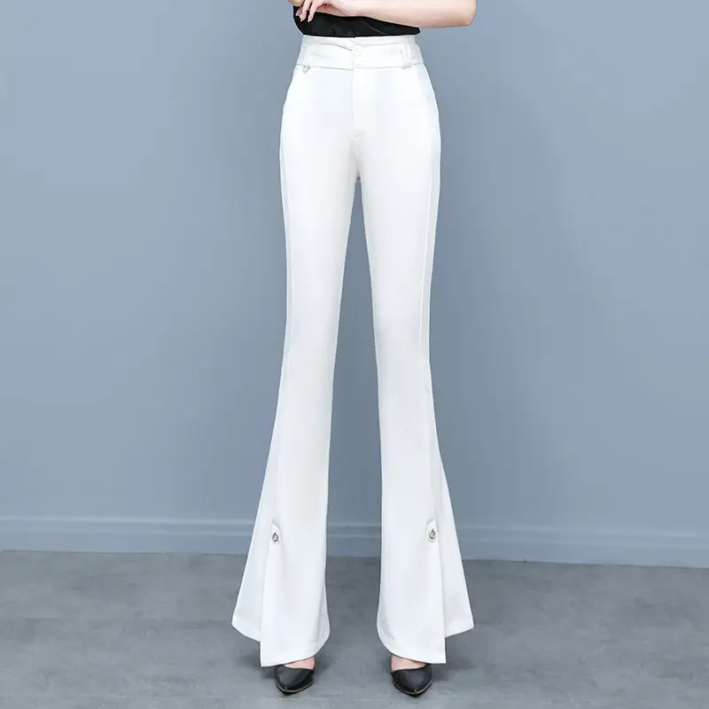 Office Lady Fashion Slim Spring Flare Pants New Women Clothing Elastic Waist Solid White Casual Suits Trousers Women Pants A93
Office Lady Fashion Slim Spring Flare Pants New Women Clothing Elastic Waist Solid White Casual Suits Trousers Women Pants A93
