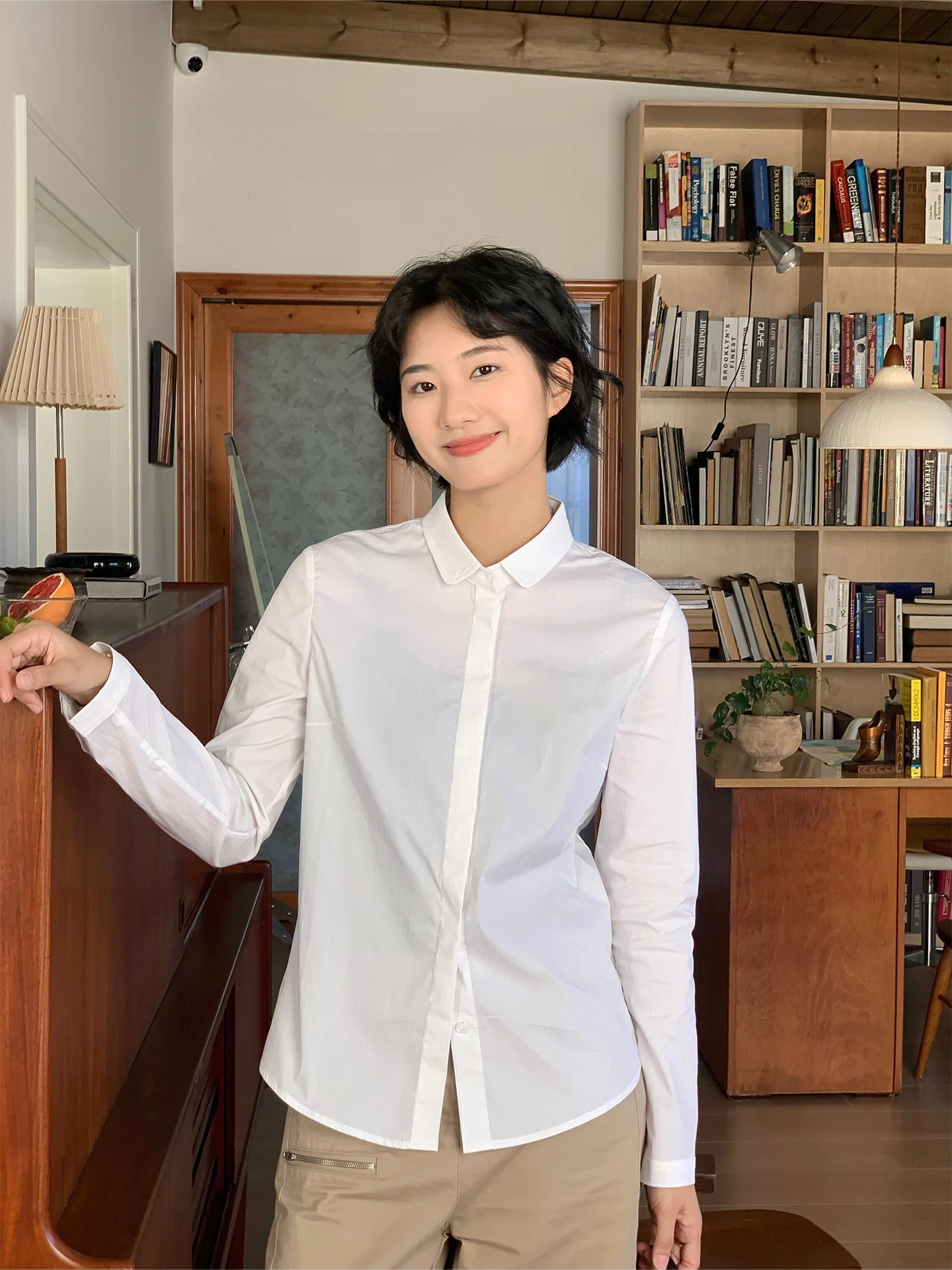 Zhou Xiaoya Long Sve Stand Collar Formal irt Profional Casual Sle Women's High End Feel Spring New Top Cotton Blend
Zhou Xiaoya Long Sve Stand Collar Formal irt Profional Casual Sle Women's High End Feel Spring New Top Cotton Blend