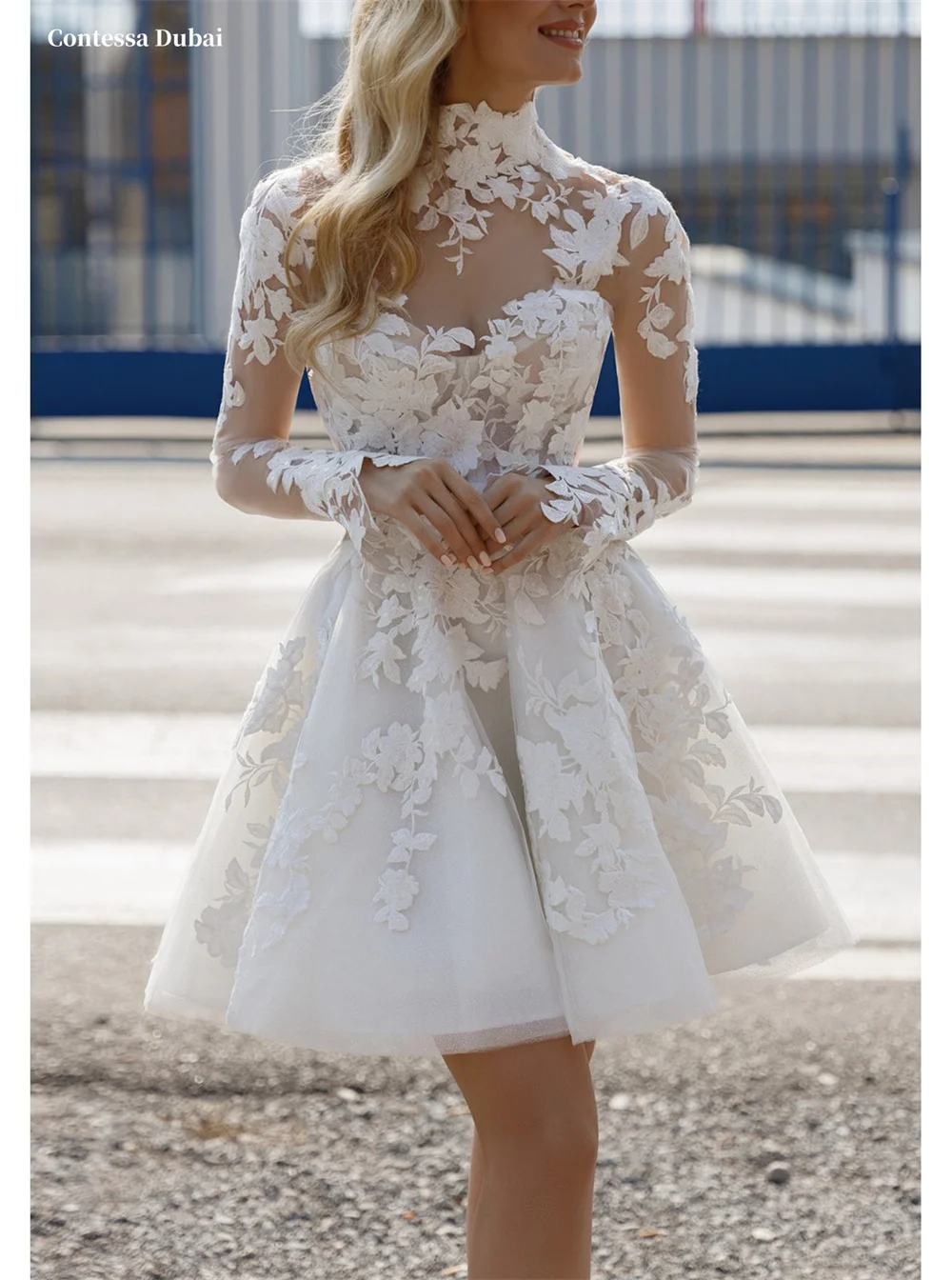 Contessa Dubai customized White Mini Tulle prom party dress With Embroidery vestidos de noche Turtleneck Formal Evening 2025
Contessa Dubai customized White Mini Tulle prom party dress With Embroidery vestidos de noche Turtleneck Formal Evening 2025