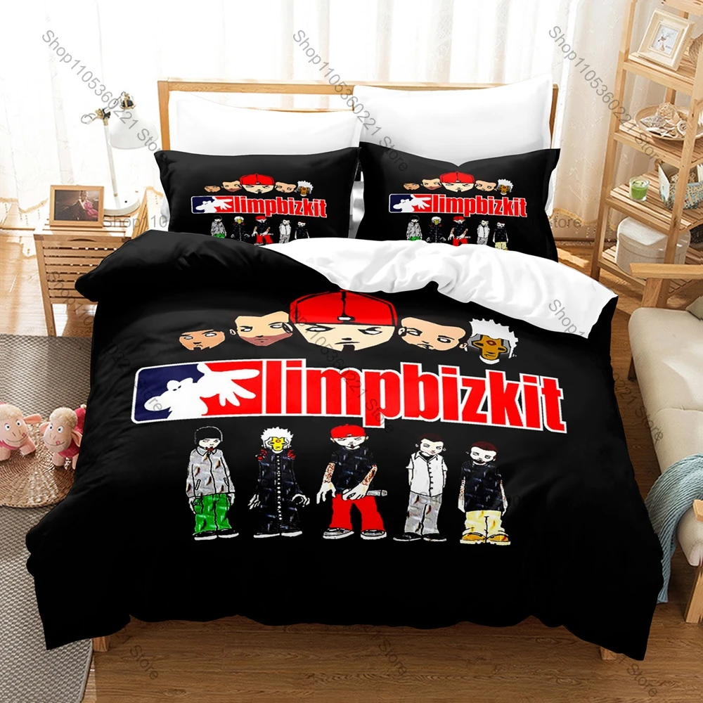 L-Limp Bizkit Nu Metal Bedding Set 1 Duvet Cover + 2 Pillowcases Fred Durst Wes Borland Rap Rock Bedroom Decor
L-Limp Bizkit Nu Metal Bedding Set 1 Duvet Cover + 2 Pillowcases Fred Durst Wes Borland Rap Rock Bedroom Decor